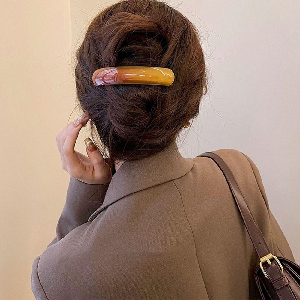 PVC Leopard Print Hair Clip Arc Large Hairpin Personalized Spring Clip Girl