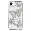 For iPhone 16e Case Rhinestones Decor 3D Butterfly TPU Phone Cover with Glitter Paper