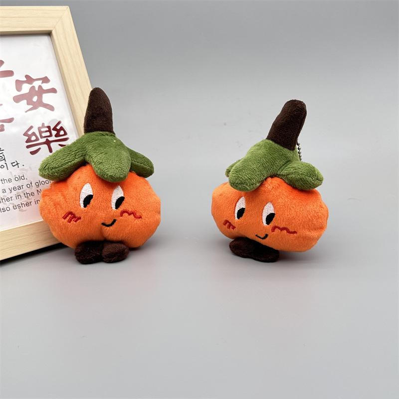 2023 14Cm Kawaii Soft Mandarin Orange Keychain Plush Pendant Keychain Diy Trinket Kids Stuffed Toys Bag Car Accessories