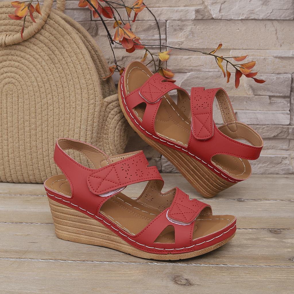 Модная летняя женская обувь сандалии с открытым носком обувь для ходьбы мягкая женская обувь танкетка женская обувь праздничные сандалии женская обувь