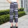 Women Elephant Print Trousers Comfortable Wide Leg Pants Elastic Waist Palazzo Pants for Summer Beach Vacation Trousers
