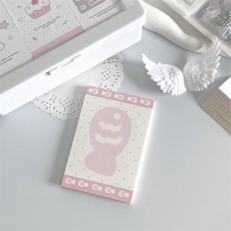 Korean INS Cute Pudding Bear Memo Pad Cute Student Loose Leaf Message Notepad Girl Mini Pocket Planner Scrapbook Material Paper