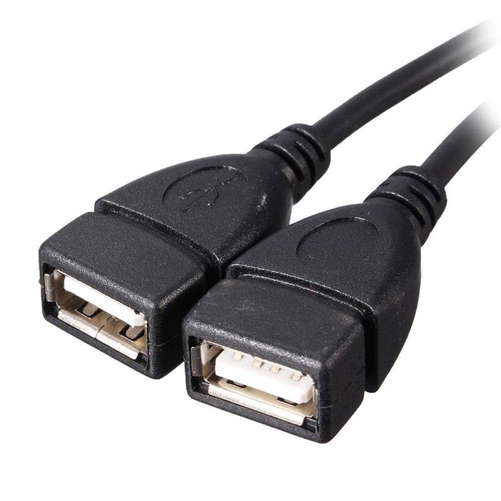 Practical Computer Supplies Connector USB 2.0 Hub Y Splitter Male To Dual Female Cable Adapter