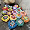 Two Girls 50pcs/lot Handmade Original 75cm Trade Hand Crochet Coaster Handmade Cup Mat Po Props Placemat Decorative Mat