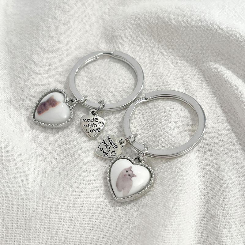 1 шт. дешевые подарки сладкий прохладный ветер кошка брелок чувство дизайна анти-потерянный милый кулон любовь сумка украшения ювелирные изделия