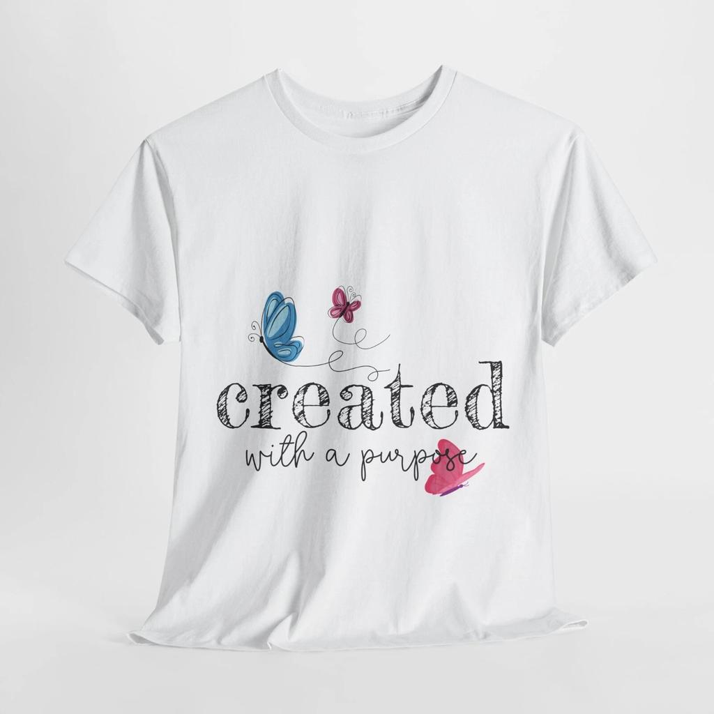 Created with a Purpose Unisex Heavy Cotton Tee - Perfect Everyday wear
