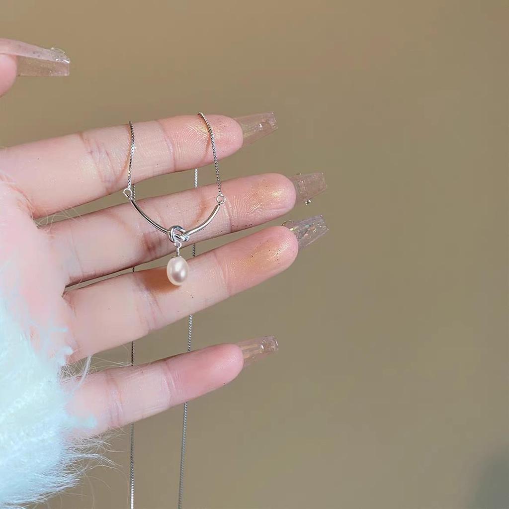 Женское ожерелье с каплями воды и жемчугом 2024 года — элегантный аксессуар для ключицы