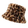 Hats, Women'S Winter Faces, Small Leopard Print, Fisherman'S Hats, Women'S Versatile Thermal Tub Hats, Plush Bucket Hats