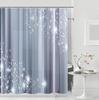 Modern Shower Curtain Fashion Shiny Shower Curtains Polyester Fabric Waterproof Bath Curtains Bathroom Partition Curtain 12 Hook