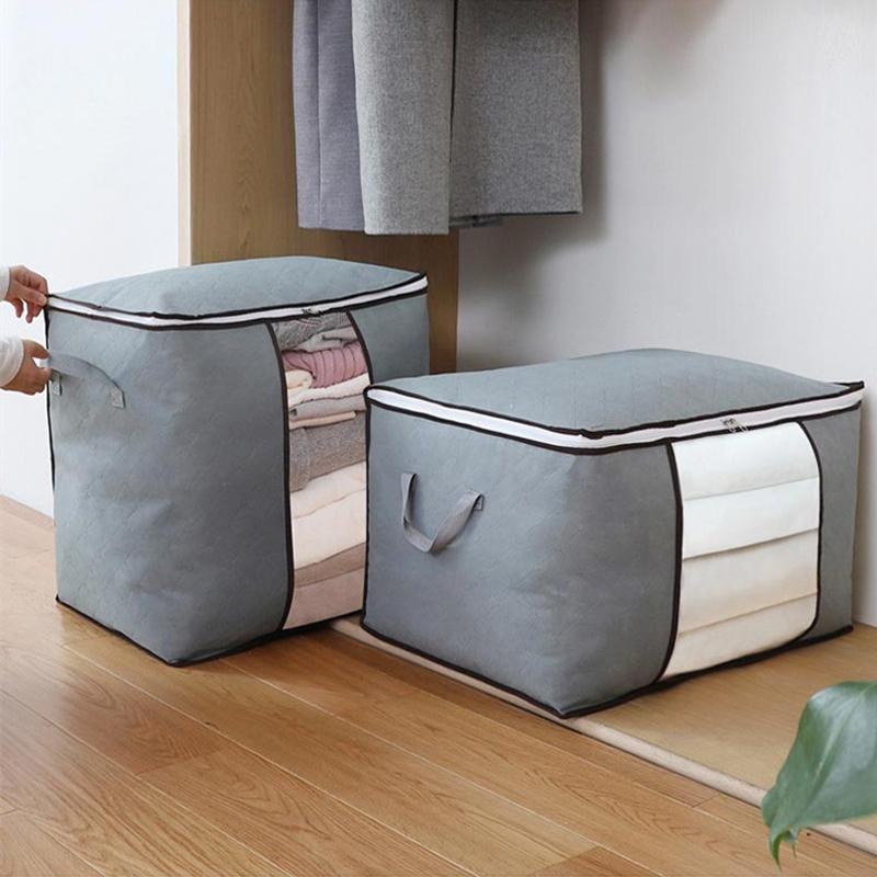 1pc Blanket Quilt Storage Bag, Dust Bag, Clothing and Miscellaneous Items Zipper Bag with Handle
