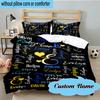 Custom Name 3PCS Pink Heart  Bedding Set, Including 1pc Duvet Cover And 2pcs Pillowcases, Suitable for dorms and bedrooms Gift