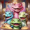 Cute dinosaur 2D Flat Pattern Flannel Blanket High quality All Seasons Warmth and Comfort Perfect for Christmas Gifts.MMT0918470