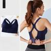 Женский беспроводной спортивный бюстгальтер с высокой поддержкой - Удобный, дышащий, противоударный со съемными вкладышами и дизайном спинки крест-накрест