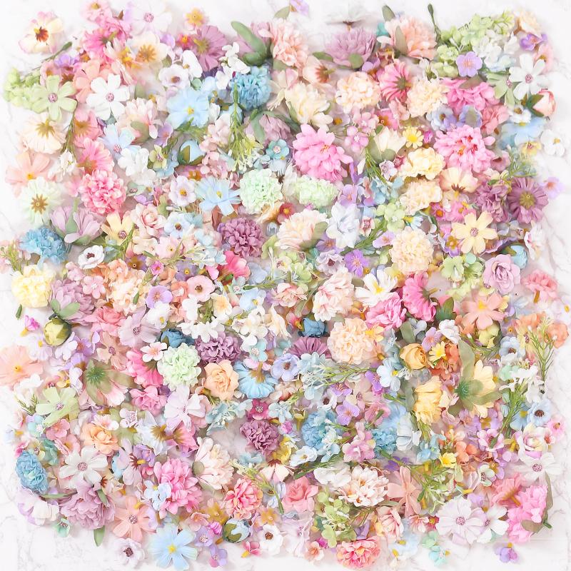 20/50Pcs Artificial Flowers Silk Fake Flowers Heads for Home Decor Wedding Decoration Bride DIY Craft Garland Gift Accessories
