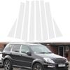 6 шт. для SsangYong Rexton 2002-2017 Накладки на стойки, Молдинги окон автомобиля, Накладки на стойки B/C, Серебристые аксессуары