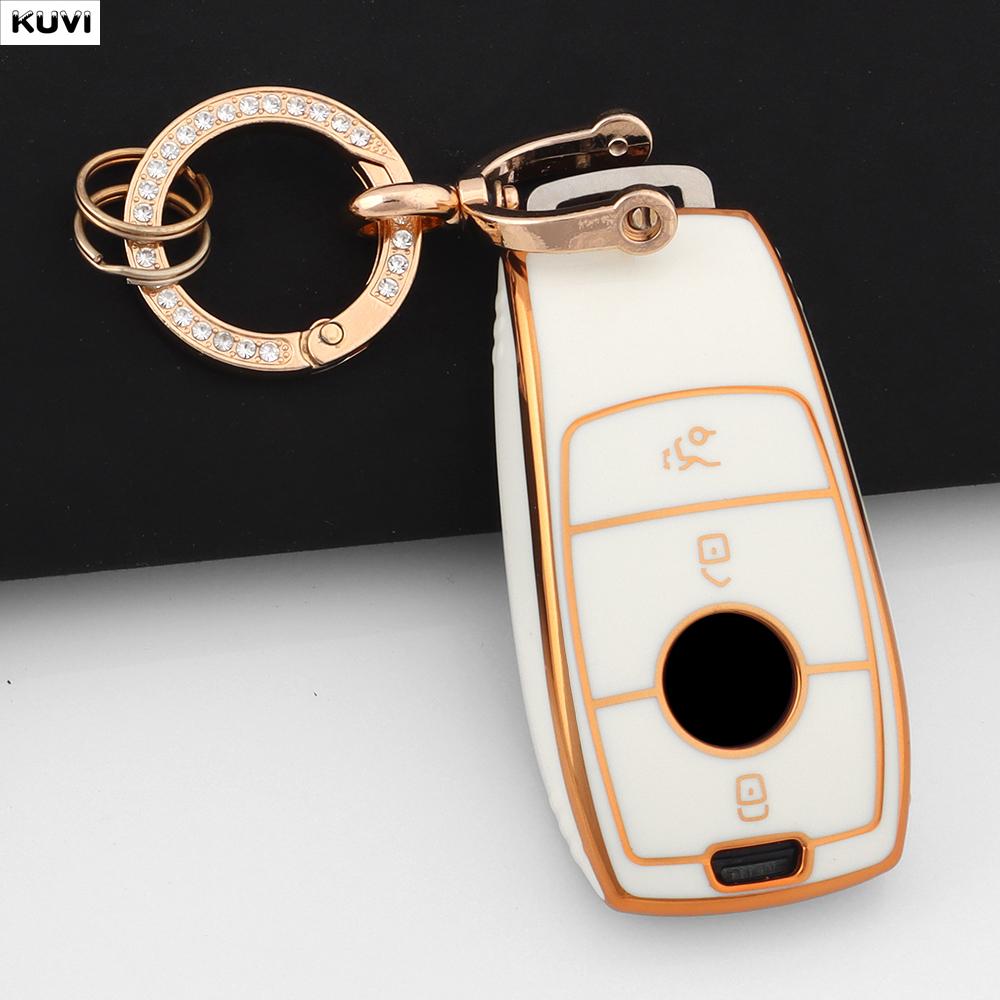 NHFW5 For Mercedes Benz A B C E S G GLB GLC GLE Class GLS W177 W205 W213 W222 G63 X167 E200 E300 AMG TPU Car Key Cover Case Fob Holder