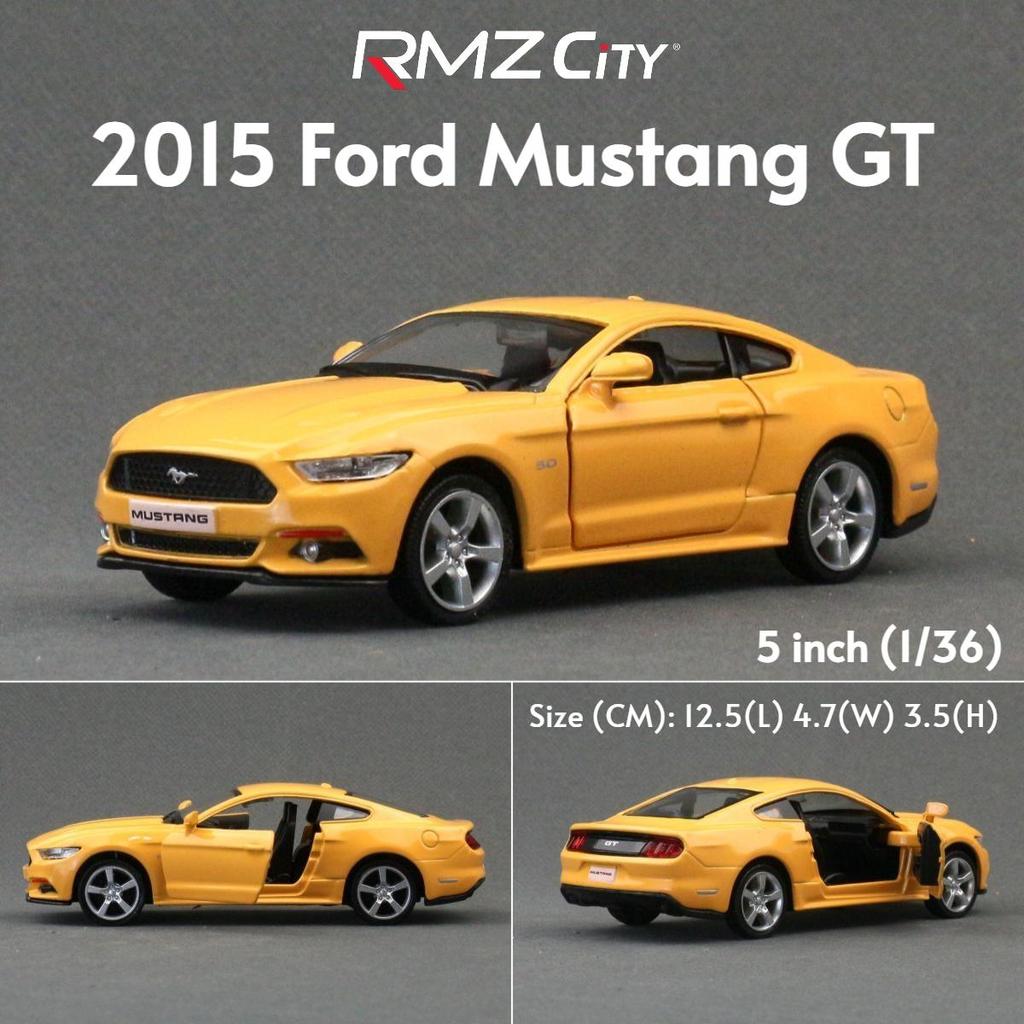 Ford Mustang GT 2015 Симуляция суперкара Литые и игрушечные транспортные средства Инерционный механизм и открывающиеся двери RMZ city 1:36 Коллекционная модель автомобиля из сплава