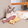 Игрушки из кошачьей мяты, дизайн мультяшной рыбы, прочный, устойчивый к укусам, скрежетание зубами, снимает скуку, интерактивная игрушка из кошачьей мяты для кошек