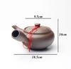 Japanese Style Purple Clay Handmade Teapot – Ceramic Kung Fu Tea Pot with Side Handle & Filter for Office Use
