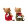 Country Living Fabric Sitting Foxes Christmas Decoration Set (Pack of 2)
