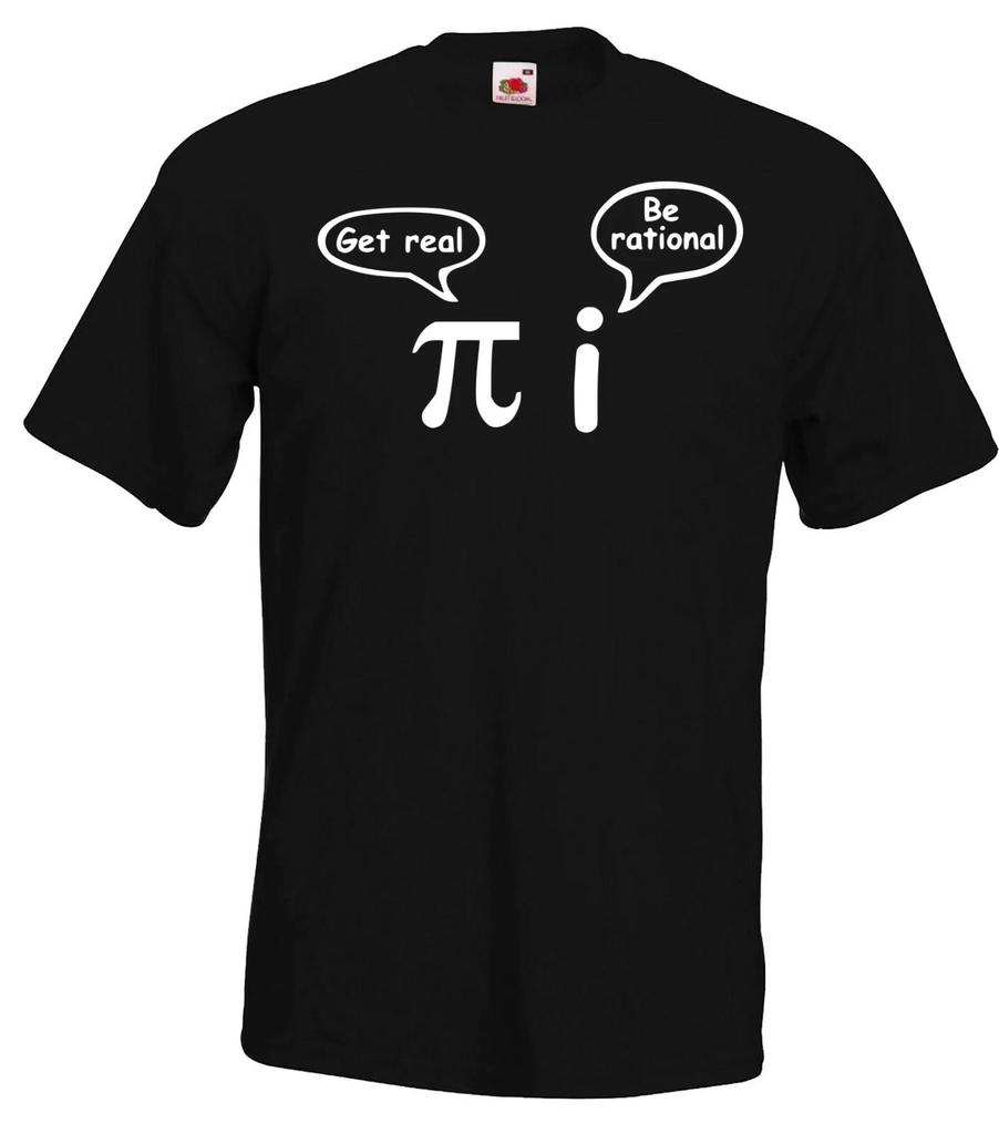 Youth Designz Мужская футболка PI Get Real Смешная надпись Веселый подарок по математике и физике