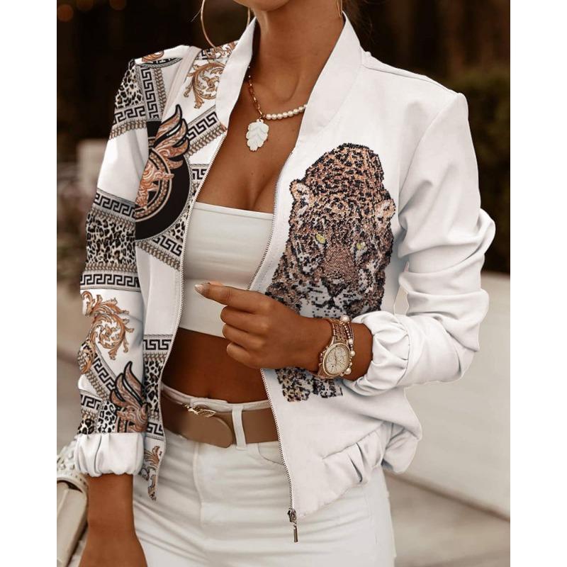 IHUASU Осенний кардиган с длинными рукавами на молнии, декорированное пальто, маленькие куртки и пальто