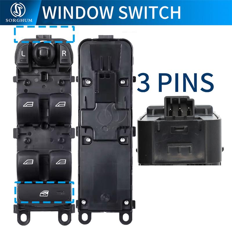 SORGHUM 31334345 31453232 31334348 Master Window Switch Button For Volvo V60 S60 2011-2017 XC60 2009-2015 S80 V70 XC70 2008-2016