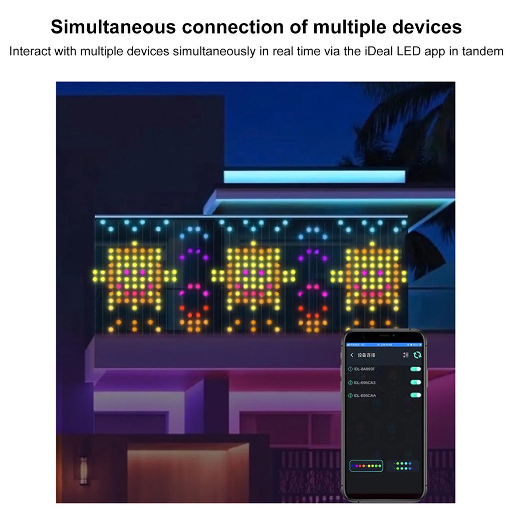 APP Умные светильники для штор BT Illusion Point Control Кожаные гирлянды для отдыха в помещении и на открытом воздухе
