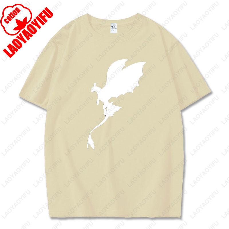 Toothless Light Fury Shirt How To Train Your Dragon for Men Women TShirt Movie Couple Matching Cotton Simple Tee for Unisex Gift