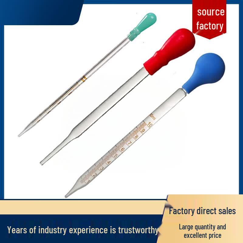 10ml Glass Dropper Pipettes with Rubber Bulb (2-Pack)