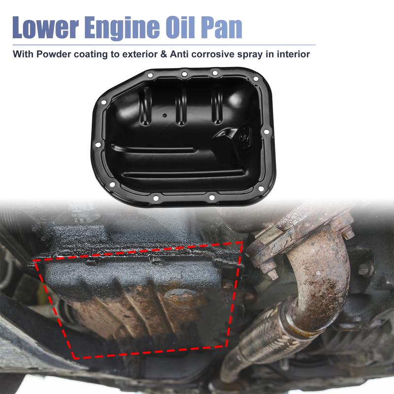 X Autohaux Car Engine Oil Pan No.1210221010 for Scion xA 2004-2006 for Scion xB 2004-2006 for Toyota Prius 2001-2009