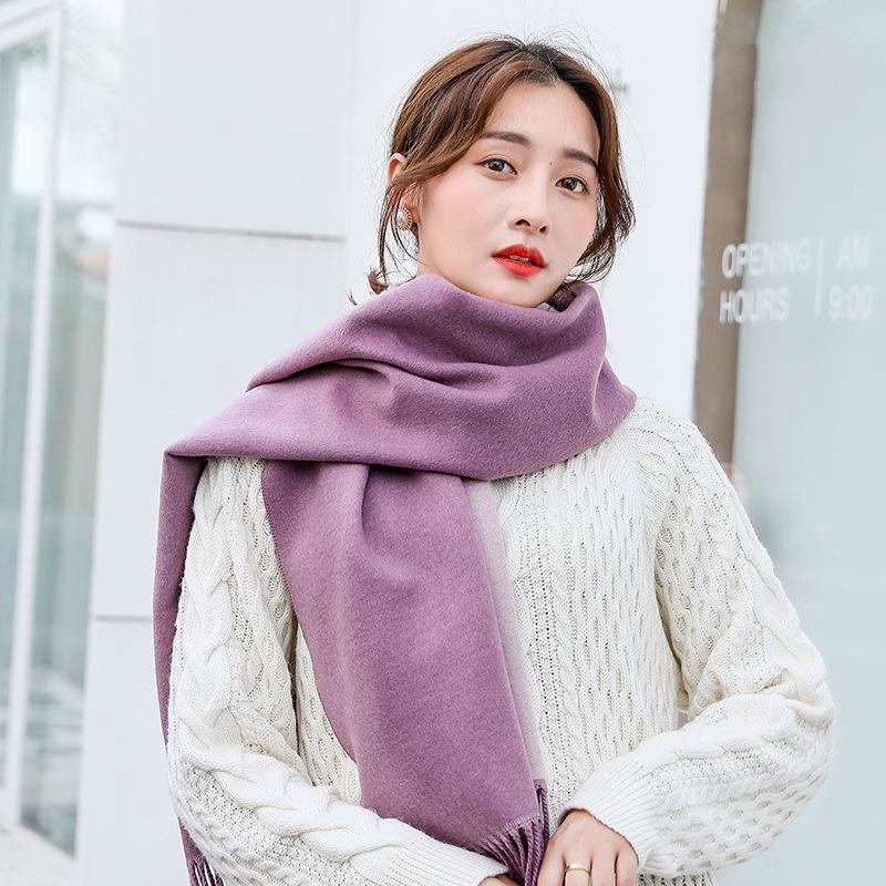 Женский шарф, пашминовые шали, накидки для вечерних платьев, зимние теплые шарфы с помпонами