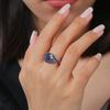 Luxury Fashion Natural Sapphire Ring Rings for Women Promise Beautiful Bride Romantic Wedding Engagement Anniversary Gift