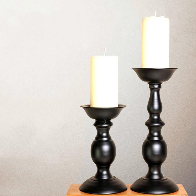European Candle Holder Iron Candlestick Geometric Table Candlesticks Ornament for Wedding Dinner