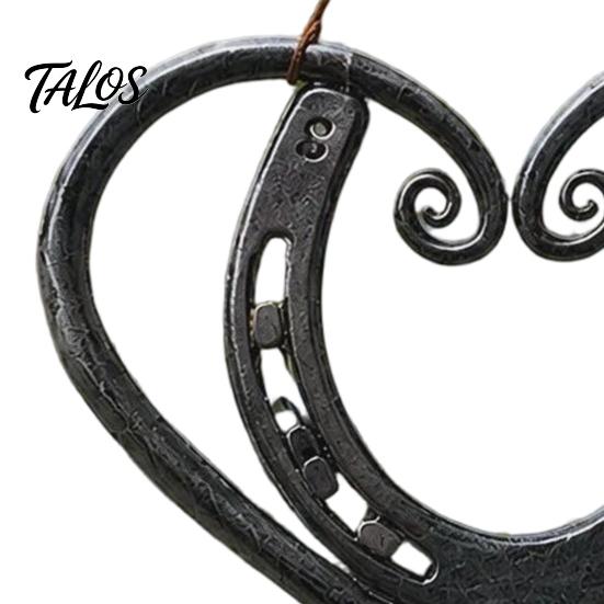 Talos Винтажный Металлический Подвеска-Колокольчик в Форме Сердца, Ретро Потертые Три Колокольчика Любви, Водонепроницаемый Антикоррозийный Садовый Колокольчик для Двора