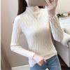 Women's Semi-high Collar Sweater Base Shirt Autumn and Winter Slim Stylish Inner-matching Knitted Shirt Versatile Pullover Long-sleeved Shirt