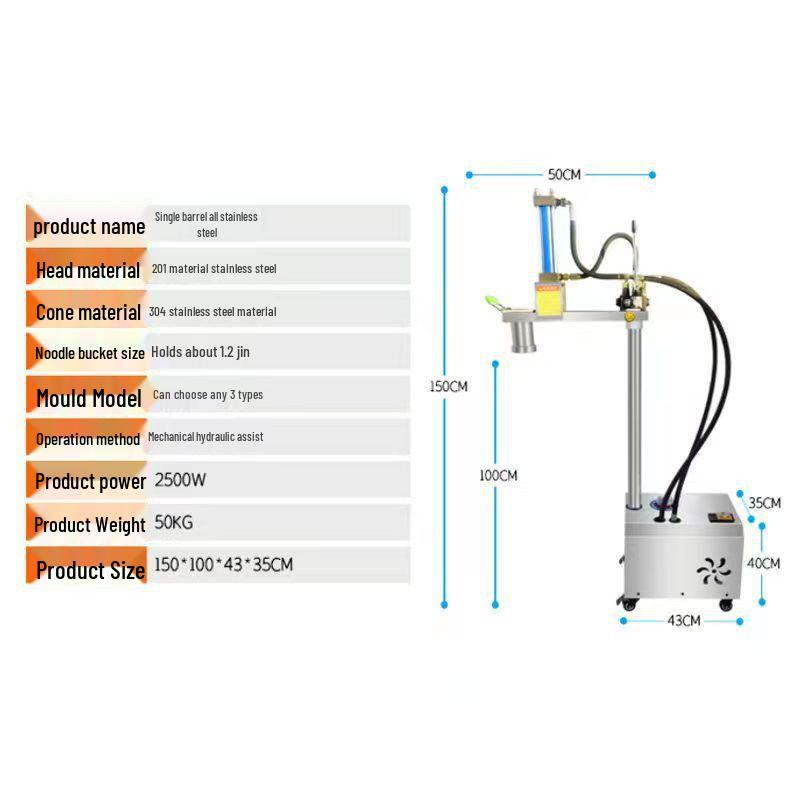 Автоматическая электрическая пресс-машина для лапши из нержавеющей стали для свежей гречневой и рамен-лапши