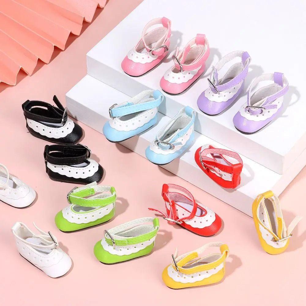 Кукольная обувь из искусственной кожи длиной 5 см. Мини-кеды в масштабе 1/6 длиной 5 см. Яркие кожаные туфли. Туфли для куклы BJD.