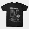 Мужская черная футболка с принтом Tardis, печать на трансферной бумаге без вырезания, хлопковая футболка