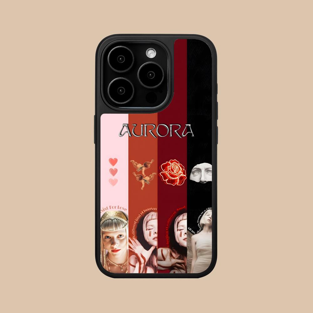 Aurora Aksnes Matte Surface Mobile Phone Case for iPhone 17 16 15 14 13 12 11 Air Pro Max Plus Colorful Cover