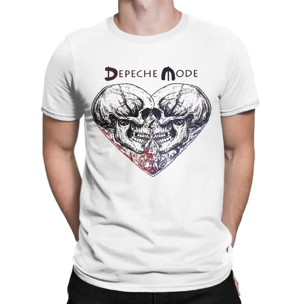 Мужские футболки Depeches Cool Modes Fun Хлопковые футболки с коротким рукавом Футболка с круглым вырезом Одежда с графикой