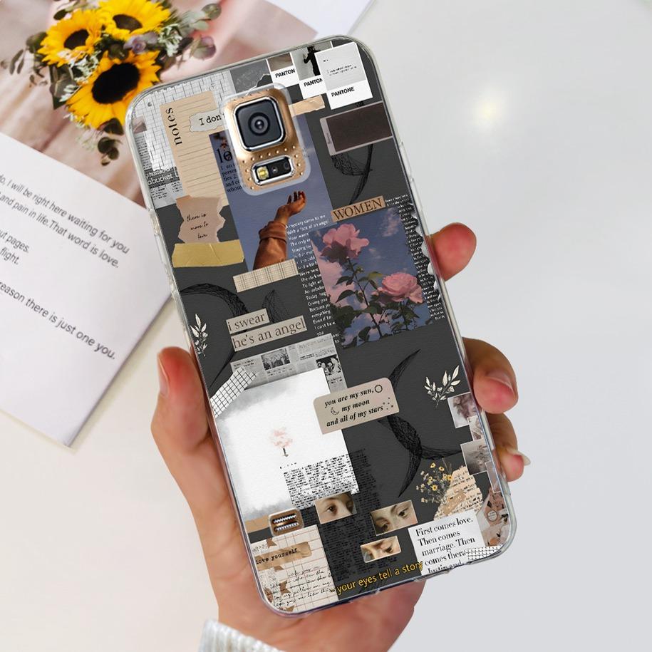Чехол для Samsung Galaxy S5 G900F G900I i9600 S 5 Задняя крышка Крутой Рисованный Мягкий Силикон Прозрачный Чехол для Телефона Для Samsung S5 Neo Coque