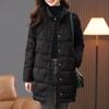 2024 Новая модная зимняя куртка средней и длинной длины из белого утиного пуха, средняя и легкая пуховая куртка для женщин, зимняя куртка
