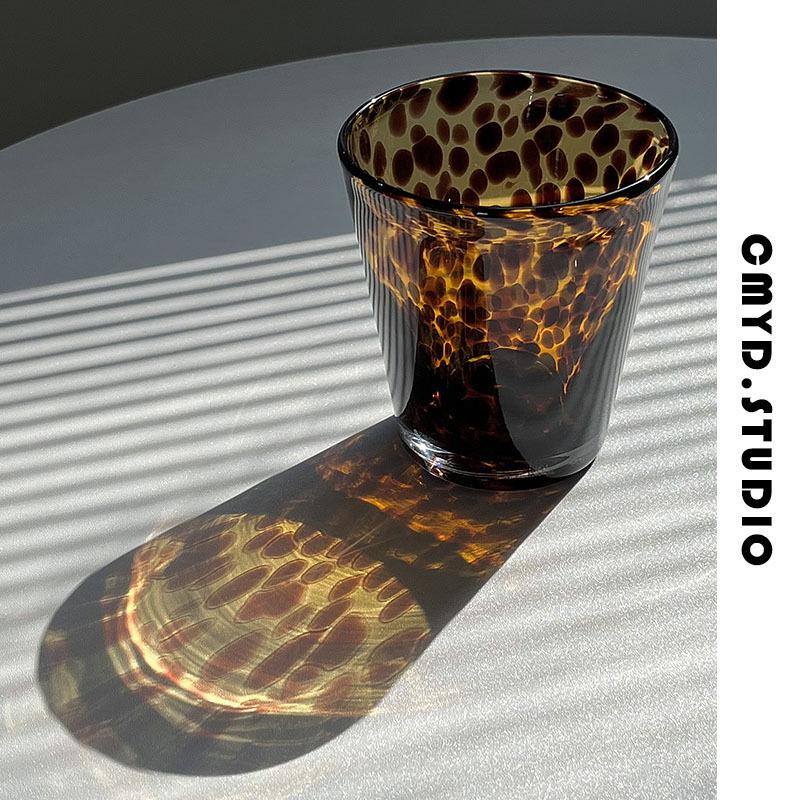 Черепаховый стакан 1 шт. стеклянный леопардовый узор стакан для воды