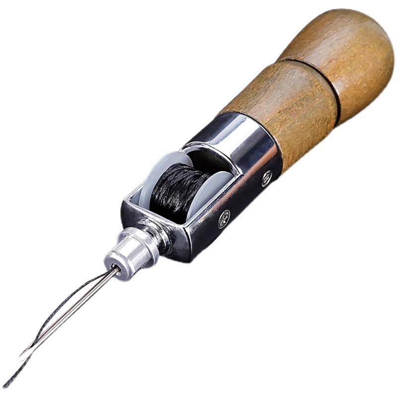 Набор инструментов для ручного шитья кожи с шилом, иглой и наперстком - Модель A