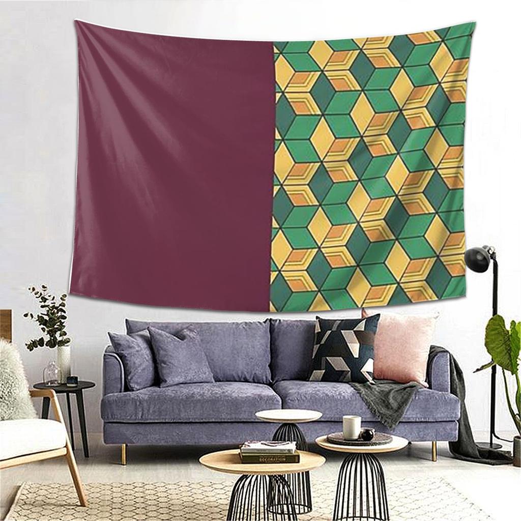 Nezuko Kimono Demon Slayer Kimetsu No Yaiba Anime Tapestry Wall Hanging Aesthetic Home Decor Tapestries for Dorm Room