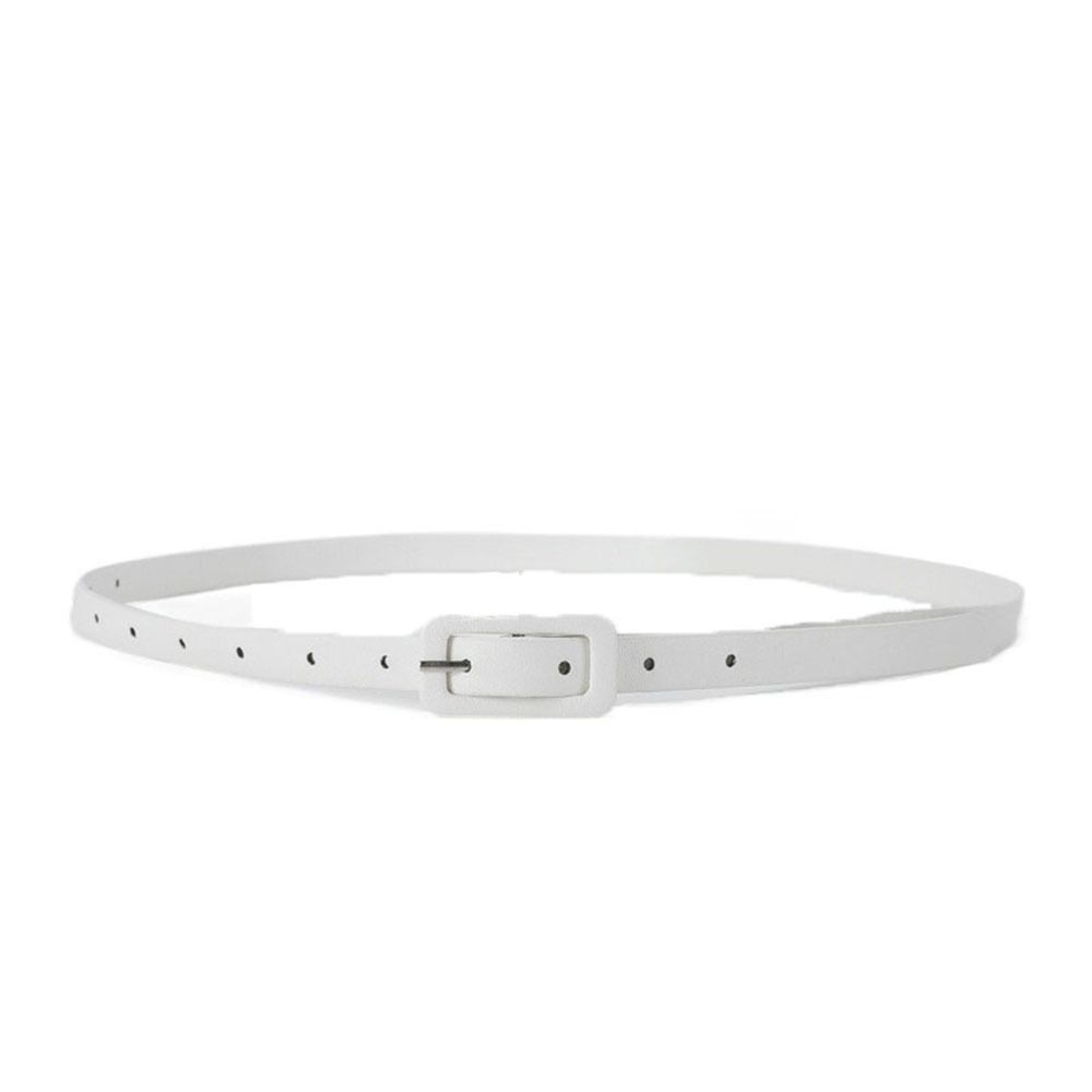 Slim Side PU Leather Belt Korean Style Candy Color Waistband Simple Thin Waist Belt Daily