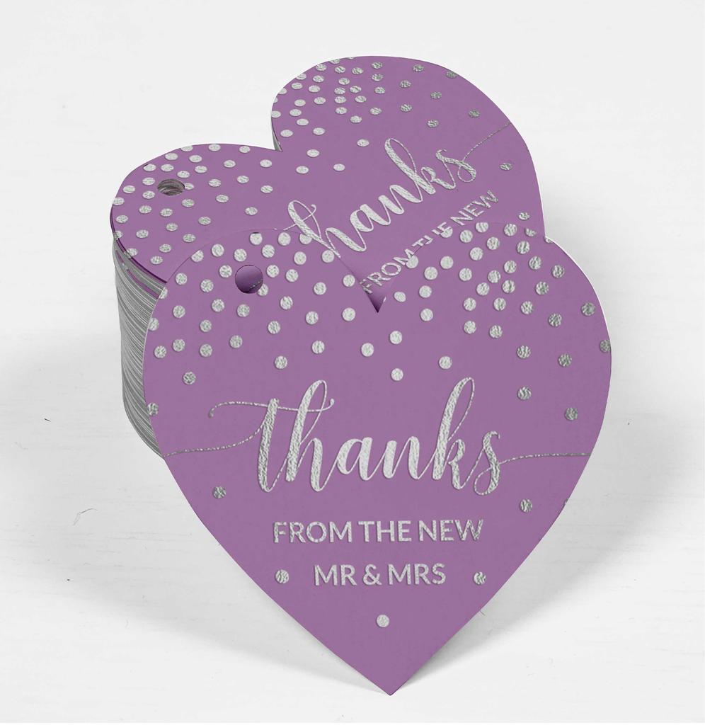 Inkdotpot Pack Of 100 Real Silver Foil Paper Tags Thanks From The New Wedding Favor Hang