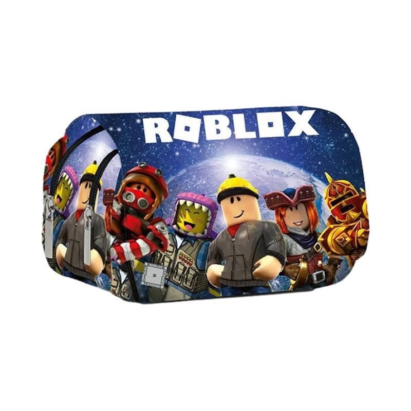Roblox 3d Cartoon Pencil Case With Dual-layer Design For Students