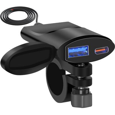 DC12V-24V зарядное устройство для мобильного телефона с двумя портами USB зарядное устройство для мотоцикла водонепроницаемый USB-адаптер для мотоцикла с функцией интеллектуального отключения питания